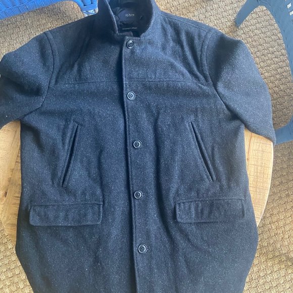 J Crew Mens Wool Black University Jacket Size Large - Picture 6 of 6